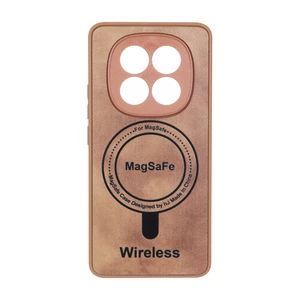 قاب Wireless طرح مگ سیف محافظ لنز برجسته Xiaomi Redmi Note 15 - عسلی