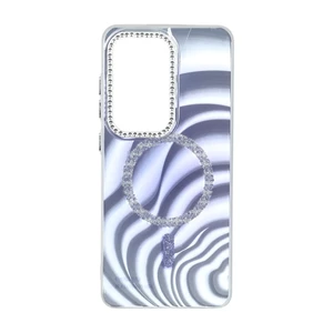 قاب هولوگرامی طرح مگ سیف اکلیلی دور لنز نگین دار Samsung Galaxy S26 Ultra - کد 53