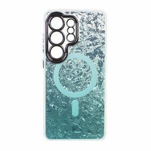 قاب ice طرح مگ سیف دور مات لنز شفاف Samsung Galaxy S26 Ultra - سبز
