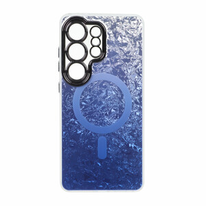 قاب ice طرح مگ سیف دور مات لنز شفاف Samsung Galaxy S26 Ultra - آبی کاربنی
