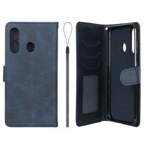 کیف موبایل مگنتی درجه یک داخل خز MNC Plus مدل Samsung Galaxy A60 - سرمه ای