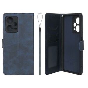 کیف موبایل مگنتی درجه یک داخل خز MNC Plus مدل Xiaomi Redmi Note 12 Pro Plus - سرمه ای