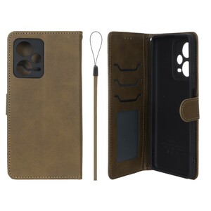 کیف موبایل مگنتی درجه یک داخل خز MNC Plus مدل Xiaomi Redmi Note 12 Pro Plus - سبز زیتونی