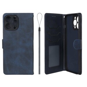 کیف موبایل مگنتی درجه یک داخل خز MNC Plus مدل Apple iPhone 13 Pro Max - سرمه ای