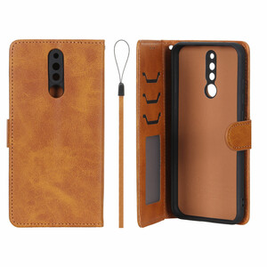 کیف موبایل مگنتی درجه یک داخل خز MNC Plus مدل Xiaomi Redmi 8 - عسلی