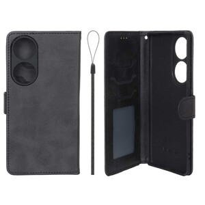 کیف موبایل مگنتی درجه یک داخل خز MNC Plus مدل Honor 70 - مشکی