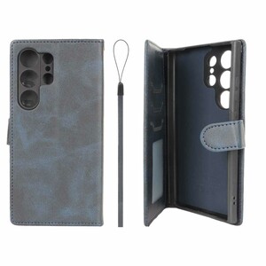 کیف موبایل مگنتی درجه یک داخل خز MNC Plus مدل Samsung Galaxy S24 Ultra - سرمه ای