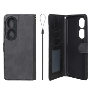 کیف موبایل مگنتی درجه یک داخل خز MNC Plus مدل Honor 90 - مشکی