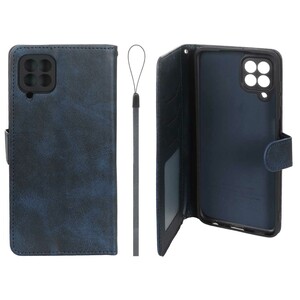 کیف موبایل مگنتی درجه یک داخل خز MNC Plus مدل Samsung Galaxy A22 4G / M22 / M32 4G / F22 - سرمه ای