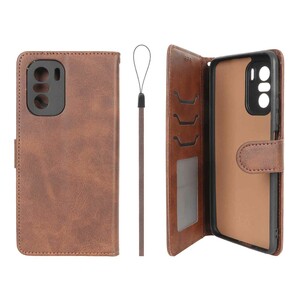 کیف موبایل مگنتی درجه یک داخل خز MNC Plus مدل Xiaomi Poco F3 / Redmi Mi 11i / Redmi K40 - قهوه ای