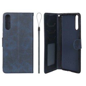 کیف موبایل مگنتی درجه یک داخل خز MNC Plus مدل Huawei Y8p - سرمه ای