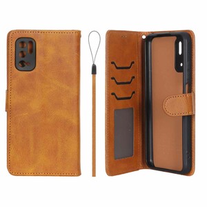 کیف موبایل مگنتی درجه یک داخل خز MNC Plus مدل Xiaomi Poco M3 Pro / Redmi Note 10 5G / Redmi Note 11 SE - عسلی