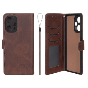 کیف موبایل مگنتی درجه یک داخل خز MNC Plus مدل Xiaomi Poco F5 - قهوه ای