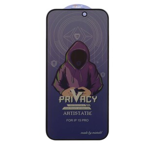 محافظ صفحه نمایش شیشه ای Full Cover Mietubl Anti Static Privacy مدل NTC -Apple iPhone 15 Pro