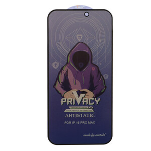 محافظ صفحه نمایش شیشه ای Full Cover Mietubl Anti Static Privacy مدل NTC - Apple iPhone 16 Pro Max