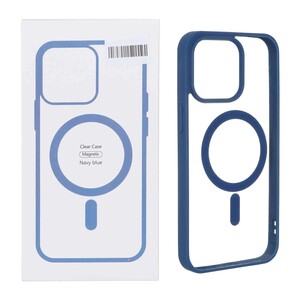 قاب شفاف Apple iPhone 15 Pro Max با قابلیت شارژ MagSafe - سرمه ای (پک دار)