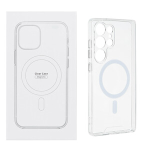 قاب شفاف محافظ لنزدار Samsung Galaxy S25 Ultra با قابلیت شارژ MagSafe (پک دار)