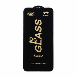 محافظ صفحه نمایش شیشه ای درجه یک Full Cover OG - ESD OVOG مدل Samsung Galaxy A35 / A55 - مشکی (بدون پک)