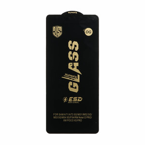 محافظ صفحه نمایش شیشه ای درجه یک Full Cover Super X OG - ESD OVOG مدل Samsung Galaxy A71 / A72 / A73 / M51 / M52 / M53 / M54 / M62 / Note 12 Pro 5G / Note 12 Pro Plus / Poco X5 Pro / Poco F5