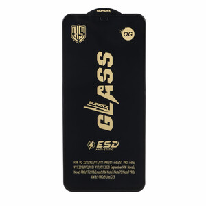 محافظ صفحه نمایش شیشه ای درجه یک Full Cover Super X OG - ESD OVOG مدل Huawei Y7 2019 / Y7 Prime