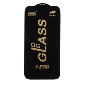 محافظ صفحه نمایش شیشه ای درجه یک Apple iphone 16 - Full Cover OG - ESD OVOG - مشکی (بدون پک)