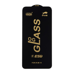 محافظ صفحه نمایش شیشه ای درجه یک Full Cover OG - ESD OVOG مدل Xiaomi Redmi 15 / Poco M7 4G