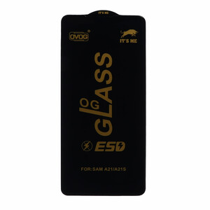 محافظ صفحه نمایش شیشه ای درجه یک Samsung A21S / F52 / Xiaomi Poco X3 GT / Poco F4 GT / Redmi Note 10 Pro 5G - Full Cover OG - ESD OVOG - (بدون پک) - مشکی