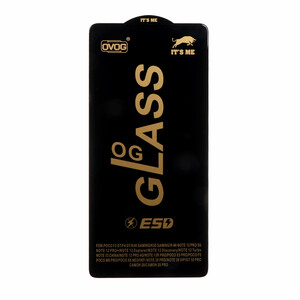 محافظ صفحه نمایش شیشه ای درجه یک Xiaomi Redmi Note 13 Pro 4G / Note 14S / Poco M6 Pro 4G - Full Cover OG - ESD OVOG