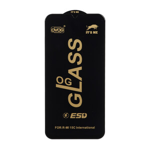 محافظ صفحه نمایش شیشه ای درجه یک Full Cover OG - ESD OVOG مدل Xiaomi Redmi 15C / Poco C85
