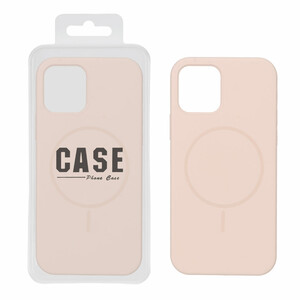 قاب سیلیکونی پاک کنی اورجینال درجه یک Magsafe مدل Apple iPhone 12 Pro / iPhone 12 - کرم نارنجی (پک دار)
