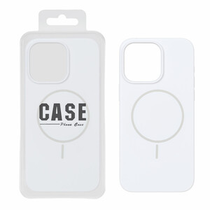 قاب سیلیکونی پاک کنی اورجینال درجه یک Magsafe مدل Apple iPhone 15 Pro Max - سفید (پک دار)