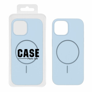قاب سیلیکونی پاک کنی اورجینال درجه یک Magsafe مدل Apple iPhone 15 / iPhone 14 / iPhone 13 - آبی آسمانی (پک دار)