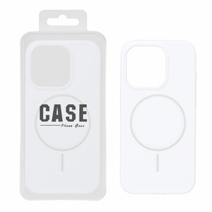 قاب سیلیکونی پاک کنی اورجینال درجه یک Magsafe مدل Apple iPhone 15 Pro - سفید (پک دار)