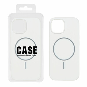 قاب سیلیکونی پاک کنی اورجینال درجه یک Magsafe مدل Apple iPhone 15 / iPhone 14 / iPhone 13 - سفید (پک دار)