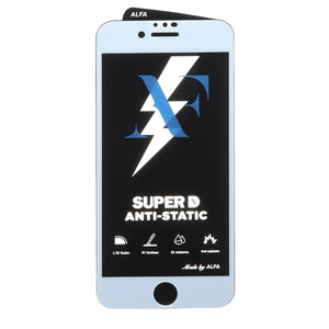محافظ صفحه نمایش شیشه ای Super D Anti Static ALFA مدل Apple iPhone 6 / iPhone 6S / iPhone 7 / iPhone 8 / iPhone SE 2020 / iPhone SE 2022 - سفید (بدون پک)