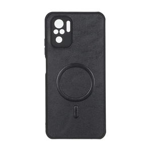 قاب چرمی طرح مگ سیف محافظ لنزدار Xiaomi Redmi Note 10 4G / Redmi Note 10S / Poco M5S - مشکی