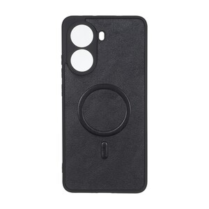 قاب چرمی طرح مگ سیف محافظ لنزدار Xiaomi Poco X7 Pro - مشکی