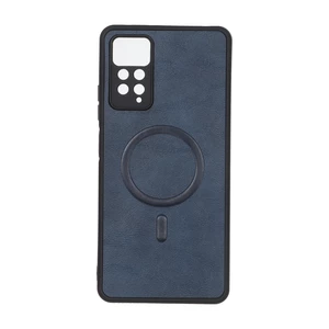 قاب چرمی طرح مگ سیف محافظ لنزدار Xiaomi Redmi Note 12 Pro 4G / Redmi Note 11 Pro - سرمه ای