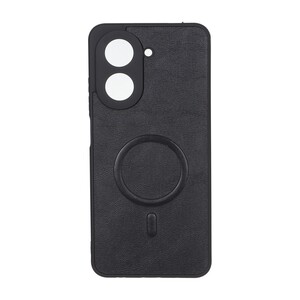 قاب چرمی طرح مگ سیف محافظ لنزدار Xiaomi Redmi A5 / Poco C71 - مشکی