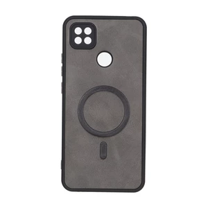 قاب چرمی طرح مگ سیف محافظ لنزدار Xiaomi Redmi 10A / Redmi 9C / Poco C31 - خاکستری
