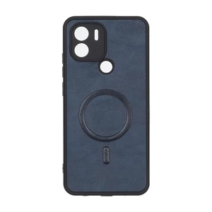 قاب چرمی طرح مگ سیف محافظ لنزدار Xiaomi Redmi A1 Plus / Redmi A2 Plus - سرمه ای