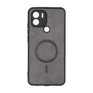 قاب چرمی طرح مگ سیف محافظ لنزدار Xiaomi Redmi A1 Plus / Redmi A2 Plus - خاکستری