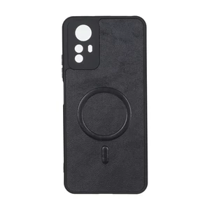 قاب چرمی طرح مگ سیف محافظ لنزدار Xiaomi Redmi Note 12S - مشکی