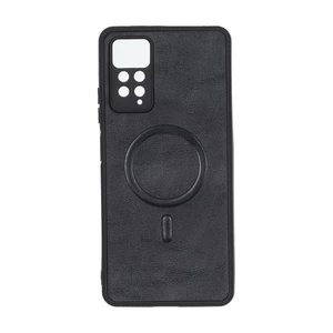 قاب چرمی طرح مگ سیف محافظ لنزدار Xiaomi Redmi Note 12 Pro 4G / Redmi Note 11 Pro - مشکی
