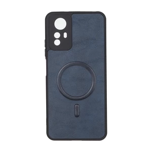 قاب چرمی طرح مگ سیف محافظ لنزدار Xiaomi Redmi Note 12S - سرمه ای