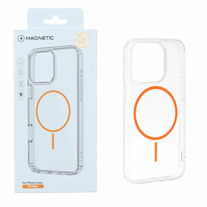 قاب اورجینال Magnetic دور ژله ای MagSafe مدل Apple iPhone 15 Pro - نارنجی (پک دار)