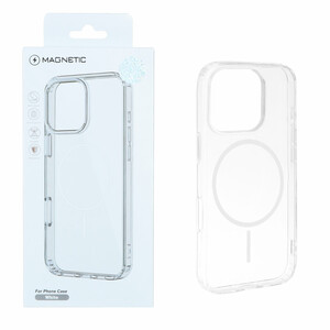 قاب اورجینال Magnetic دور ژله ای MagSafe مدل Apple iPhone 16 Pro - سفید (پک دار)