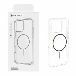 قاب اورجینال Magnetic دور ژله ای MagSafe مدل Apple iPhone 16 Pro - خاکستری (پک دار)