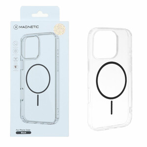 قاب اورجینال Magnetic دور ژله ای MagSafe مدل Apple iPhone 16 Pro - مشکی (پک دار)