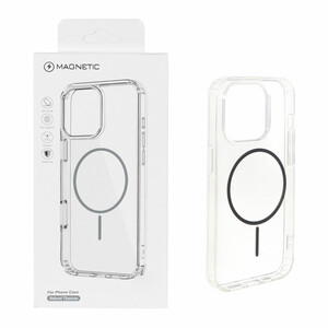 قاب اورجینال Magnetic دور ژله ای MagSafe مدل Apple iPhone 15 Pro - خاکستری (پک دار)